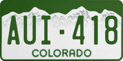 CO license plate AUI418