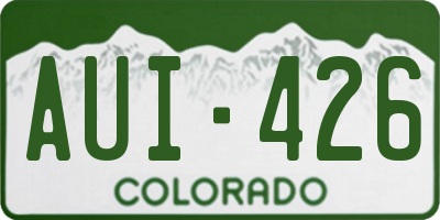 CO license plate AUI426