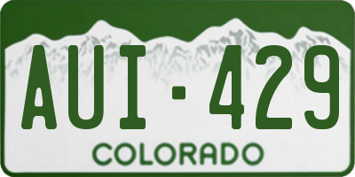 CO license plate AUI429