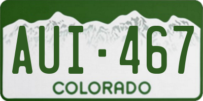 CO license plate AUI467