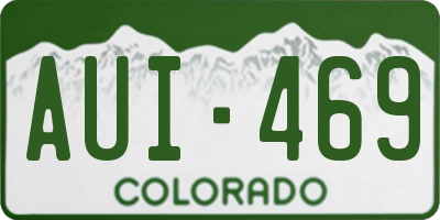 CO license plate AUI469