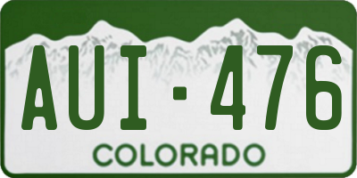 CO license plate AUI476