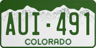 CO license plate AUI491