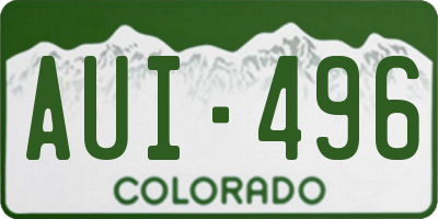 CO license plate AUI496