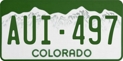 CO license plate AUI497