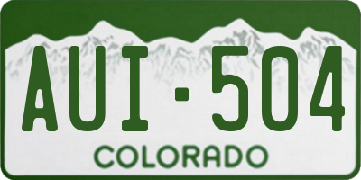 CO license plate AUI504