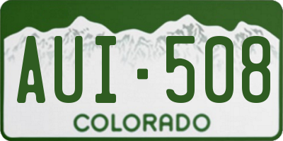 CO license plate AUI508