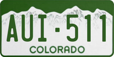 CO license plate AUI511