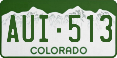 CO license plate AUI513