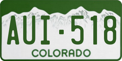 CO license plate AUI518
