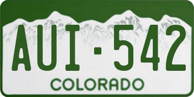 CO license plate AUI542