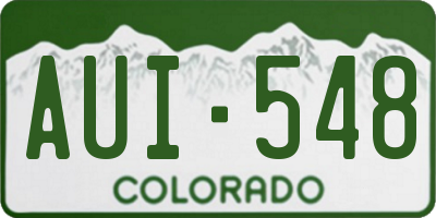 CO license plate AUI548