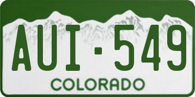 CO license plate AUI549