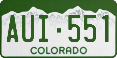 CO license plate AUI551