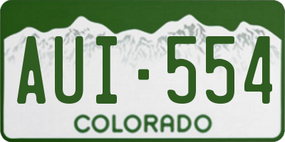 CO license plate AUI554