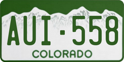 CO license plate AUI558