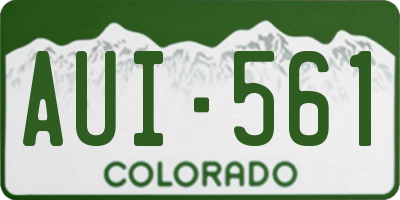 CO license plate AUI561