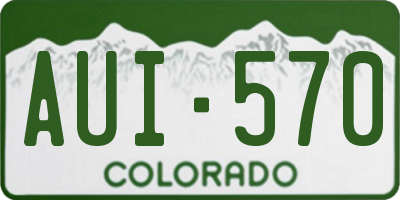 CO license plate AUI570