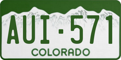 CO license plate AUI571