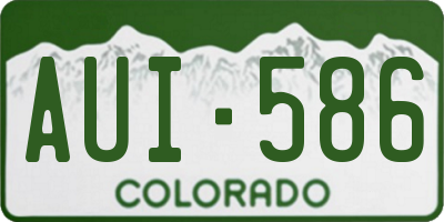 CO license plate AUI586