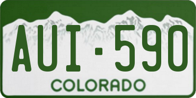 CO license plate AUI590