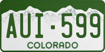 CO license plate AUI599