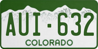 CO license plate AUI632