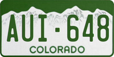 CO license plate AUI648