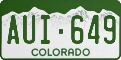 CO license plate AUI649
