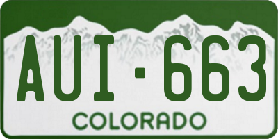 CO license plate AUI663