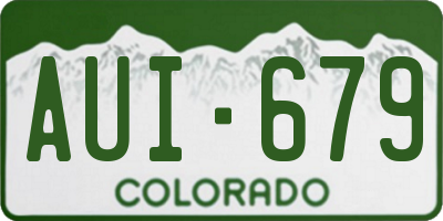 CO license plate AUI679