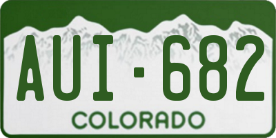 CO license plate AUI682