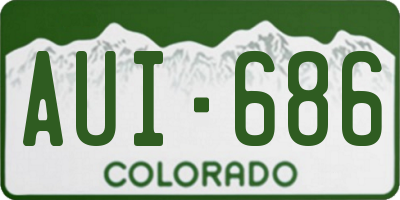 CO license plate AUI686