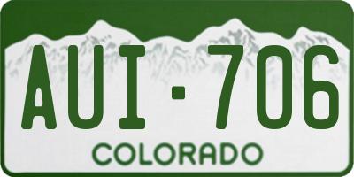 CO license plate AUI706