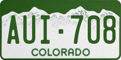 CO license plate AUI708