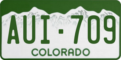 CO license plate AUI709