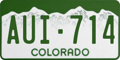 CO license plate AUI714
