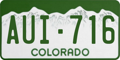 CO license plate AUI716
