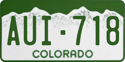 CO license plate AUI718