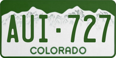 CO license plate AUI727