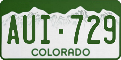 CO license plate AUI729