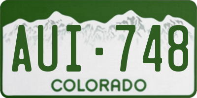 CO license plate AUI748