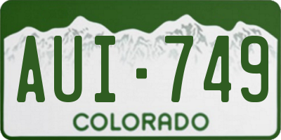 CO license plate AUI749