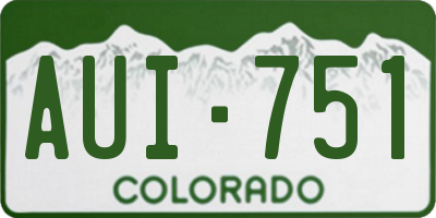 CO license plate AUI751