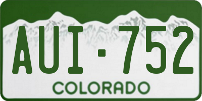 CO license plate AUI752