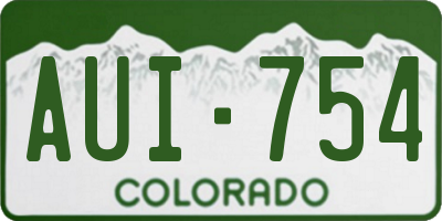 CO license plate AUI754