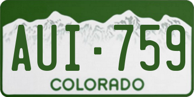 CO license plate AUI759
