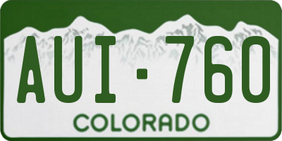 CO license plate AUI760