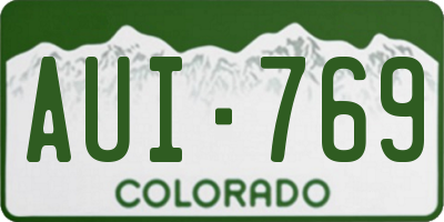 CO license plate AUI769