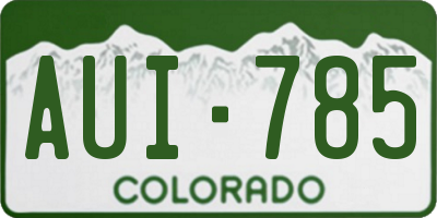 CO license plate AUI785